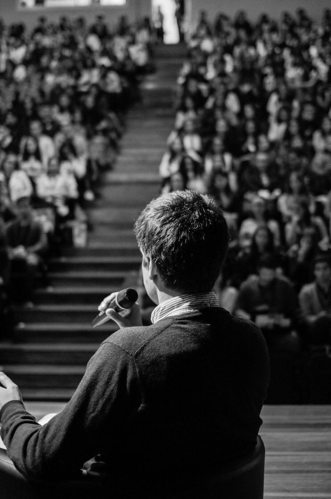 man giving confident speech