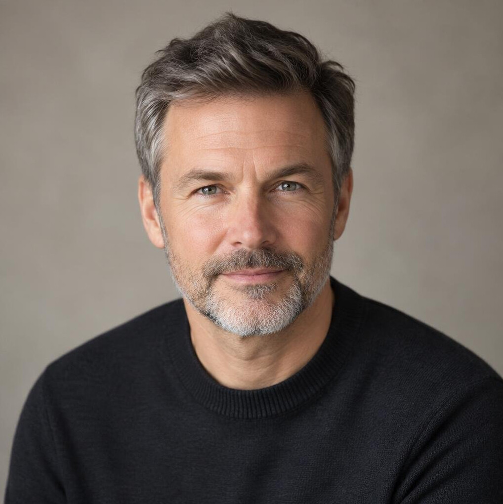 Professional headshot of a male vocal coach